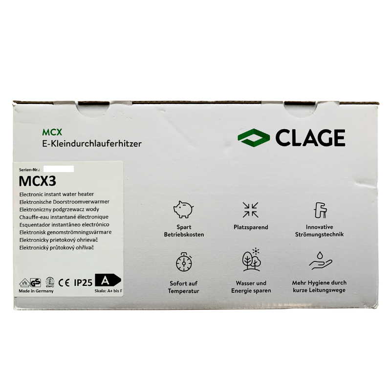 ✔Clage Kleindurchlauferhitzer MCX3 (1500-15003) 3,5KW/230V✔NEU&OVP✔